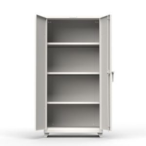 Image of StrongHold Extra Heavy Duty 14 GA Cabinet with 3 Shelves – 36 In. W x 24 In. D x 75 In. H