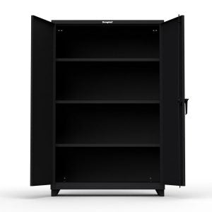 Image of StrongHold Extra Heavy Duty 14 GA Cabinet with 3 Shelves – 48 In. W x 24 In. D x 75 In. H