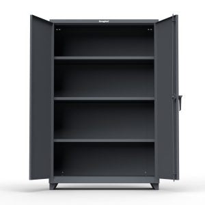 Image of StrongHold Extra Heavy Duty 14 GA Cabinet with 3 Shelves – 48 In. W x 24 In. D x 75 In. H