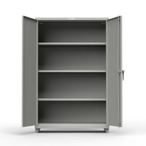 Image of StrongHold Extra Heavy Duty 14 GA Cabinet with 3 Shelves – 48 In. W x 24 In. D x 75 In. H