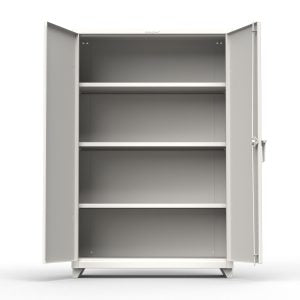 Image of StrongHold Extra Heavy Duty 14 GA Cabinet with 3 Shelves – 48 In. W x 24 In. D x 75 In. H