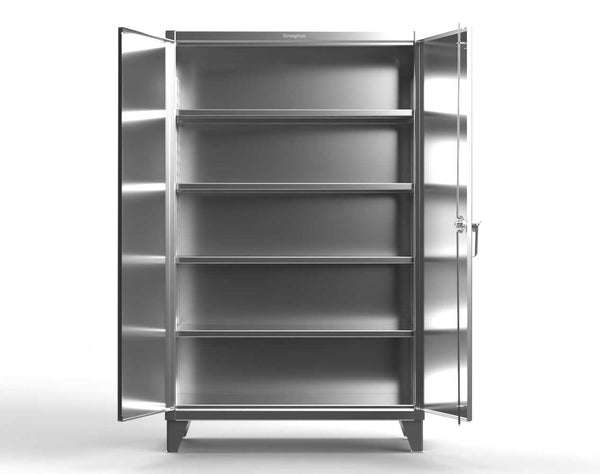 StrongHold Extreme Duty 12 GA Stainless Steel Cabinet with 4 Shelves ...