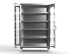 StrongHold Extreme Duty 12 GA Stainless Steel Clearview Cabinet with 4 Shelves – 48 In. W x 24 In. D x 78 In. H