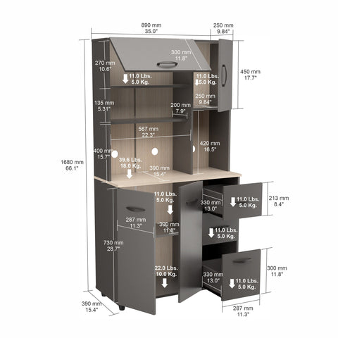 Image of Inval America Garage Storage Cabinet GCM-068