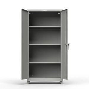 Image of StrongHold Extra Heavy Duty 14 GA Cabinet with 3 Shelves – 36 In. W x 24 In. D x 75 In. H