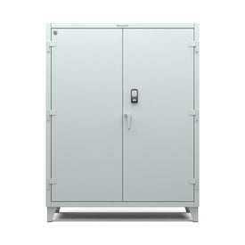 StrongHold Extreme Duty 12 GA Cabinet with 4 Shelves Secured by Electronic Lock & Card Reader – 60 In. W x 24 In. D x 78 In. H