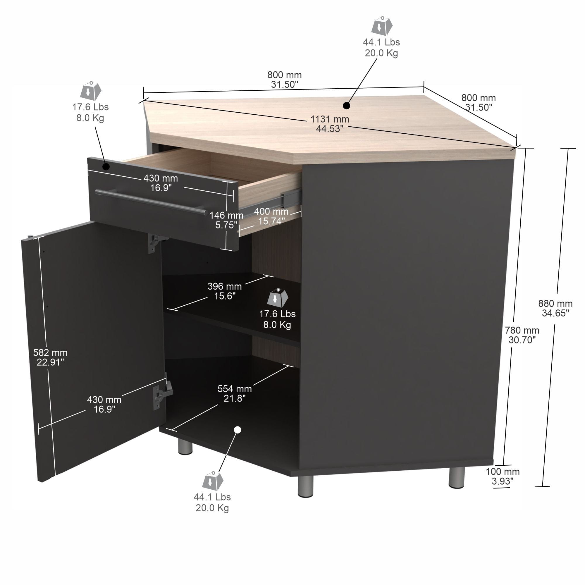 Inval America Garage Storage Cabinet GM-2540